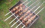Шашлык из свинины с томатами