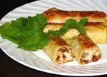 Блинчики с курицей и грибами