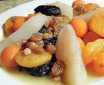 Морковный десерт с фруктами