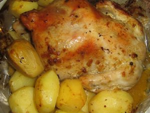 Рецепт запекания курицы в духовке.