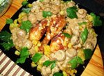 Запечённая Курица с шампиньонами