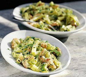Салат с макаронами и грибами