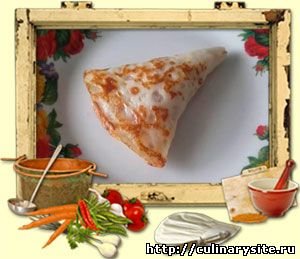 Блины на молоке с начинкой из курицы