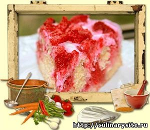 Пирог с малиной