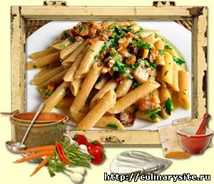 Макароны с сыром и панчеттой