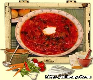 Украинский борщ с пампушками