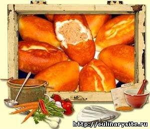 Жареные дрожжевые пирожки с рисом и мясом