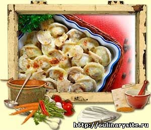 Пельмени с грибами и картофелем
