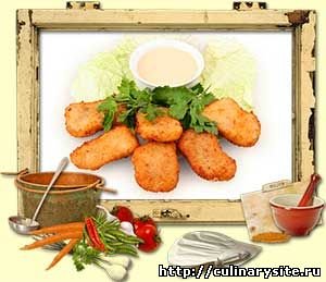 Жареная курица с соусом из авокадо