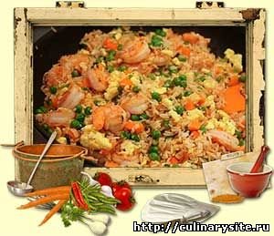 Креветки с рисом