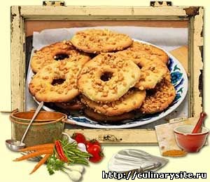 Песочные коржики с арахисом