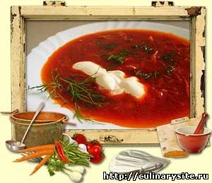 Борщ с курицей