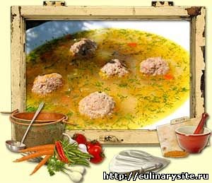 Картофельный суп с фрикадельками
