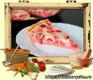 Пирог со свежей клубникой