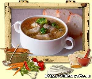Суп капустный с клецками
