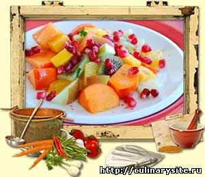 Фруктовый салат с медом и цедрой