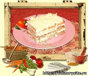 Закусочный торт с сардинами