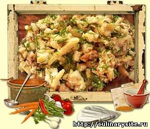Салат из трески с огурцом