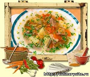Куриный суп со стручковой фасолью