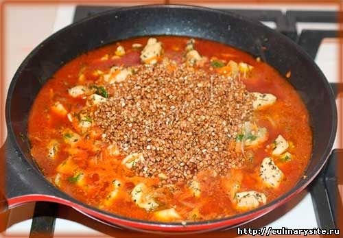 Гречка с курицей