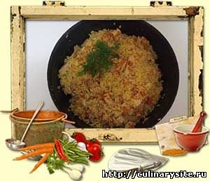 Рассыпчатый плов с куриным филе