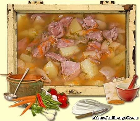 Суп картофельный с сердцем