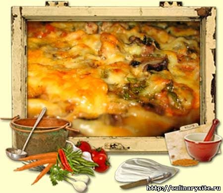 Пицца со свежими грибами