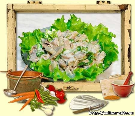 Салат с ананасом и курицей