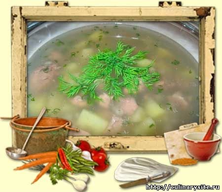 Суп из куриной печени