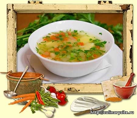 Овощной суп с курицей