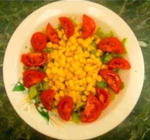 Салат с шампиньонами и рукколой