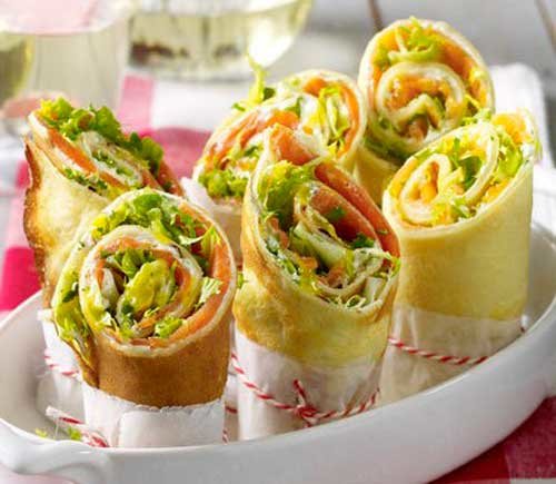 Солнечные блины с овощной начинкой