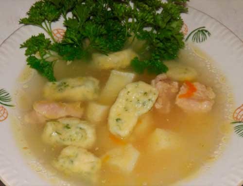 Суп с клецками