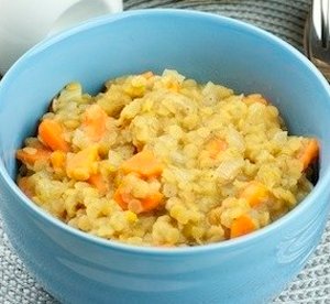 Каша из красной чечевицы с карри