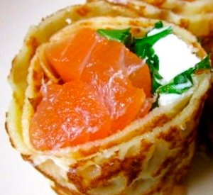 Блины с красной рыбой