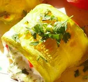 Кабачки, фаршированные грибами