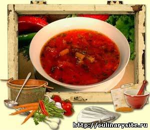 Борщ с курицей в мультиварке