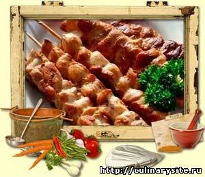 Шашлычки из курицы в духовке