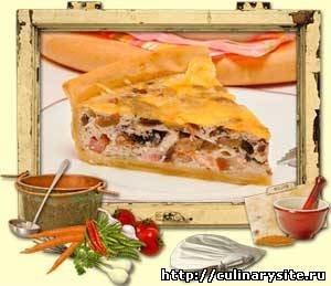 Лотарингский пирог с грибами