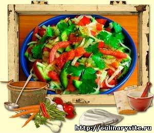 Салат с сыром и куркумой