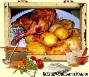 Курица, тушеная в яблочном соке в мультиварке