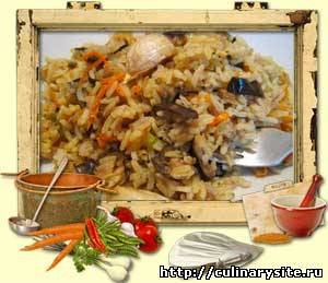 Рис с баклажанами