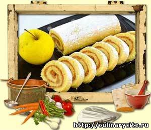 Рулет с яблоками